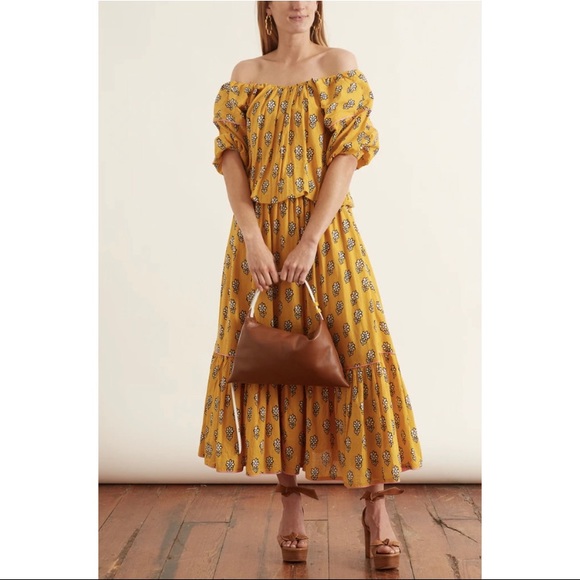 rhode skin Dresses & Skirts - RHODE yellow frida off the shoulder dress